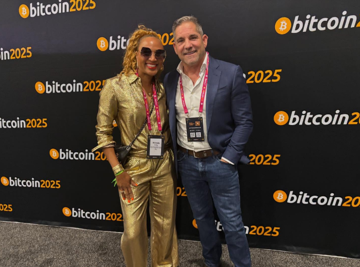 Dr. Michelle Lilly with Grant Cardone at Bitcoin 2025